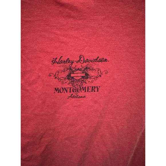 Harley-Davidson Short Sleeve T-Shirt Boys Small Solid Red Logo W/Motorcycle - Picture 4 of 6